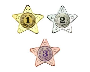 An image of Star-Shaped Medals with Custom Centre