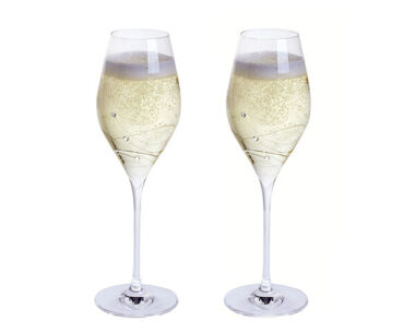 Product Image for Engraved Wine Glasses - Glitz Prosecco (Pair)