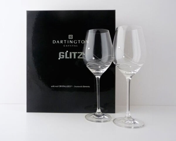 ST25573P Engraved Wine Glasses Dartington Glitz Pair