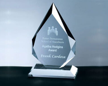 Product Image for Crystal Faceted Flame Award