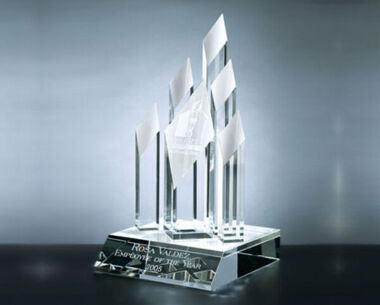 An image of Crystal 6-Prism Tower Award