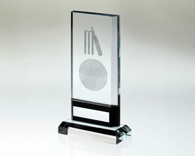 Product Image for Jade Glass Cricket Tower Trophy - 171mm