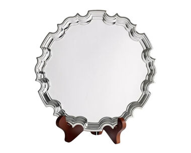 An image of Silver 'Chippendale' Salver Tray - 12"