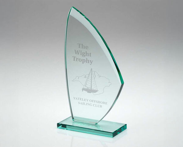 Jade Glass Sail Trophies - Brunel Trophies