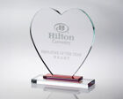 JB1200 Clear Glass Heart Award