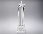 JB4100 Glass Column Star Award with base