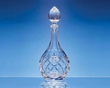 1ltr Lead Crystal Panelled Wine Decanter