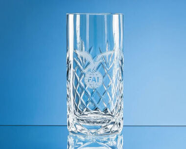 400ml Glencoe Lead Crystal Panel Highball