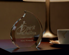 C8110 engraved flame crystal award