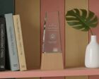 GW03 engraved glass & wood award