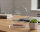 JB1200 engraved glass heart award