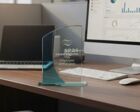 BL10 Clear & Blue Glass Award