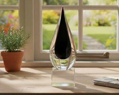 Black & Clear Teardrop Award