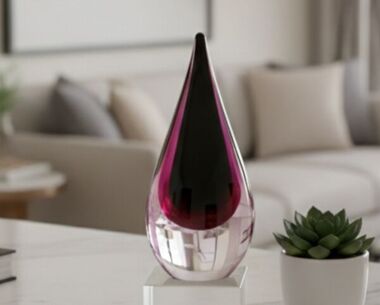 Black & Burgundy Teardrop Award