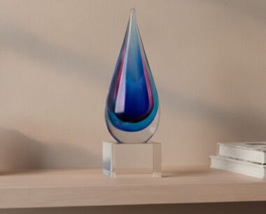 Blue & Pink Teardrop Award