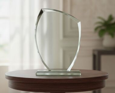 Jade Corporate Award with Curved Edges