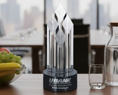 Crystal 4-Prism Tower Award