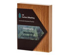 V520 rectangular wood award with acrylic