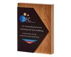 V521 rectangle laminated wood award with acrylic