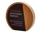 V525 laminated circle award with acrylic