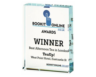 20mm Thick Printed Glass Block Award