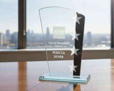 Black & Silver Fan Award with Stars