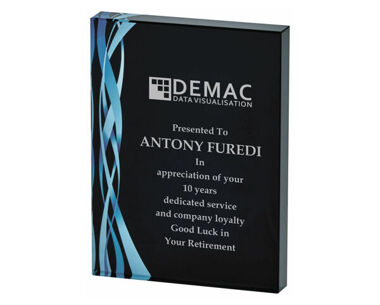 Black and Blue Rectangular Award