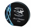 T.4054 Circular printed black glass award