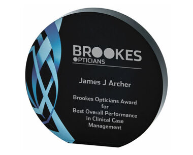 Black and Blue Circular Award