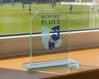 Printed Glass Award with Chamfered Corners