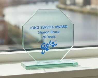 Printed Octagonal Jade Glass Award