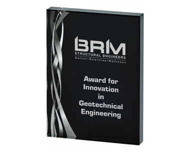 Black and Silver Rectangular Award