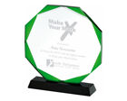 T.2917 Green glass octaganol award