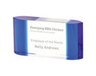 T.4099 Blue and clear glass rounded award
