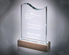 T.4101 hero rectangle wave award with wooden base
