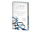 T.4144 printed glass award with spiral design