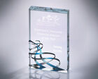 T.4144 Rectangular glass award with printed spiral design