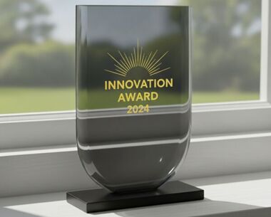 Smoked U-Shaped Glass Award