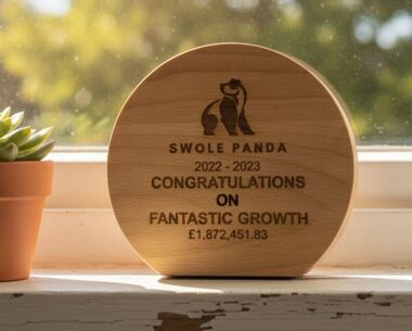 Engraved Sustainable Wooden Circle Award