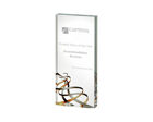 T.4149 rectangular glass award with brown spiral