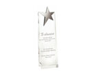 T.0402 Glass pillar award with star