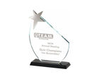 T.3720 crystal teardrop award with black base