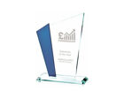 T.4033 Blue accent glass trophy