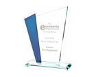 T.4034 Blue Contemporary crystal plaque award