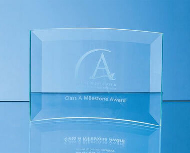 Curved Glass Plaque