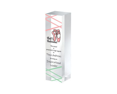 Printed Clear Acrylic Tower Award