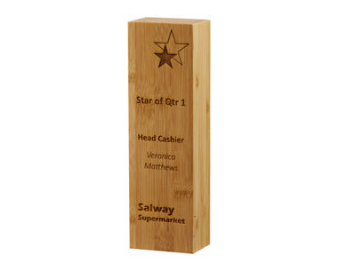 Engraved Tower Bamboo Award