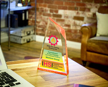 Printed Clear Acrylic Award with Red Tint