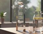 C584 Crystal Globe Tower Award