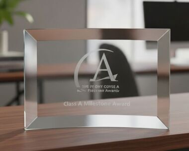 Curved Glass Plaque